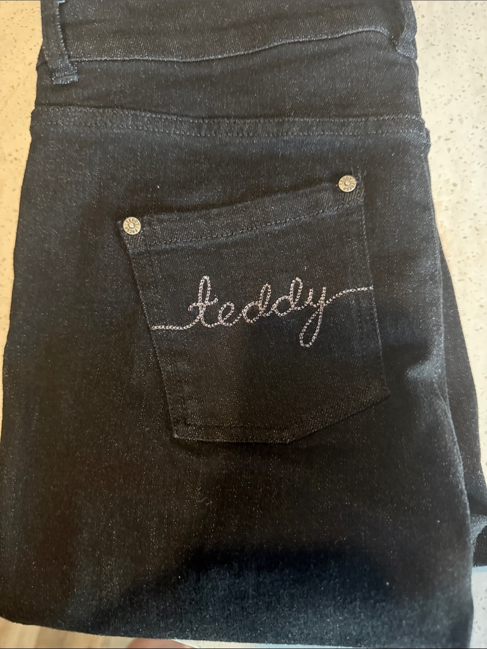 Teddy fresh zipper leg jeans embroidered pockets women
